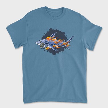 Flaming Shark Attack, Tricou Barbati (Unisex)