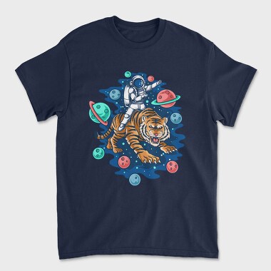 Astronaut Tiger Space, Tricou Barbati (Unisex)
