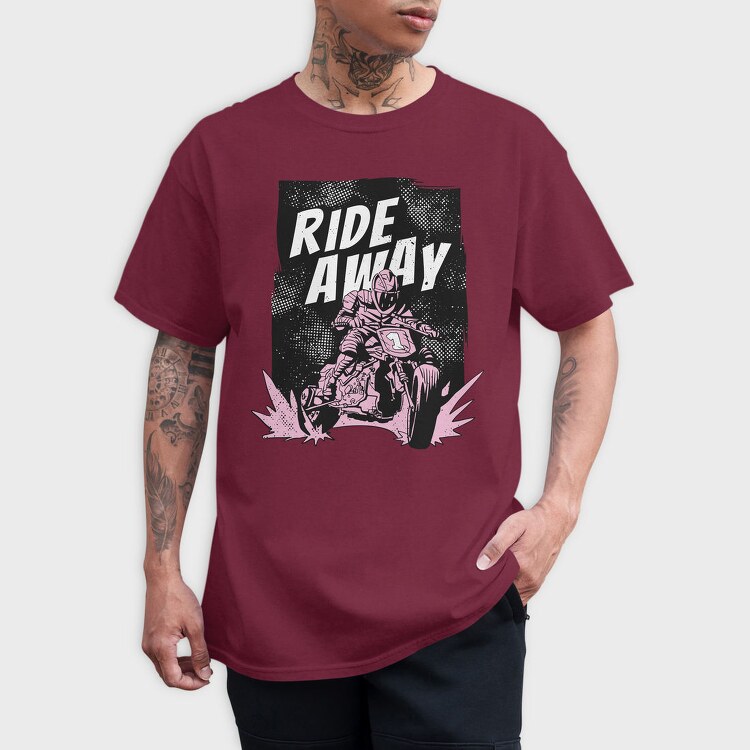 Ride Away Racer, Tricou Barbati (Unisex)