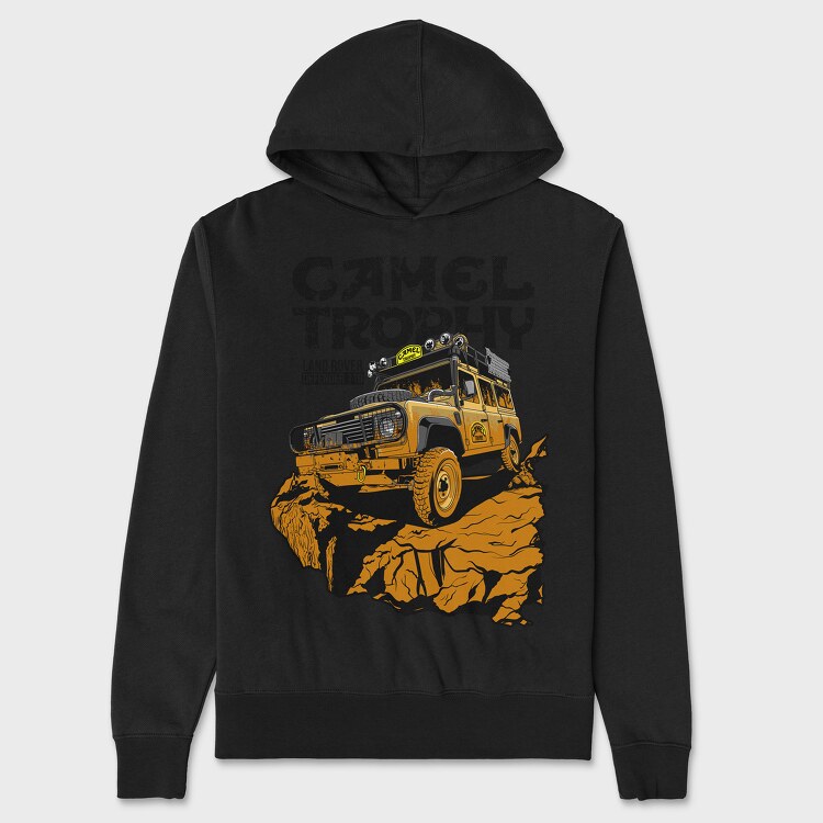 Land Rover Defender Camel, Hanorac Oversize Barbati (Unisex)