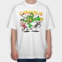Teenage Mutant Ninja Pizza, Tricou Oversize Barbati (Unisex)