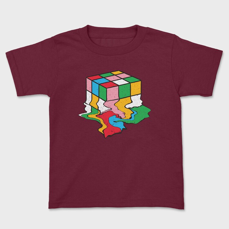 Tricou Copii, Melting Rubiks Cube