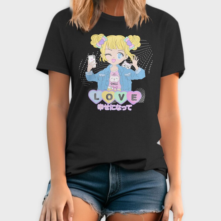 Love Cat Selfie, Tricou Barbati (Unisex)