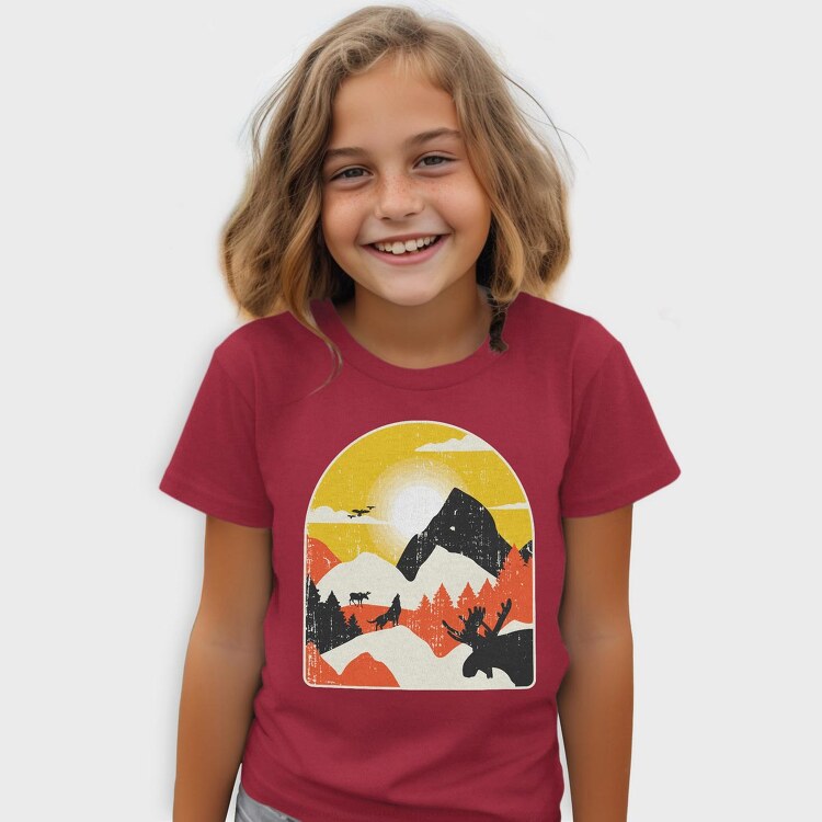 Mountains Wolf Moose, Tricou Copii