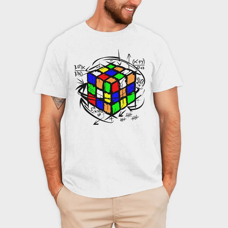 Color Block Cube, Tricou Barbati (Unisex)