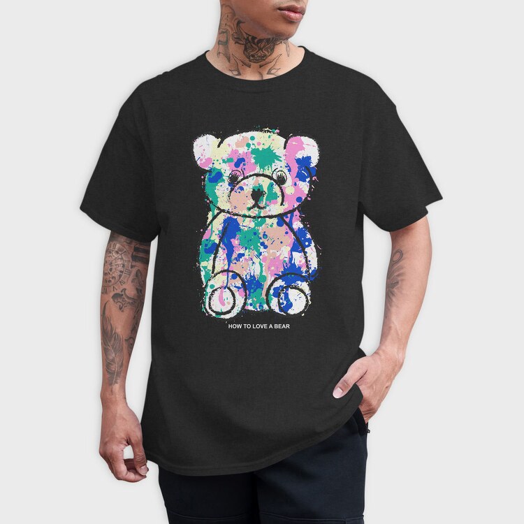 Color Splash Bear, Tricou Barbati (Unisex)
