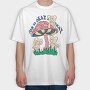Mushroom Bear Vibes, Tricou Oversize Barbati (Unisex)