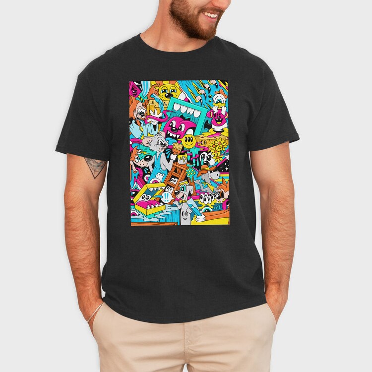 Colorful Chaos Crew, Tricou Barbati (Unisex)