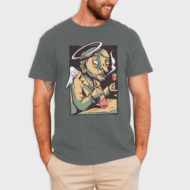 Angel Drink Wine, Tricou Barbati (Unisex)