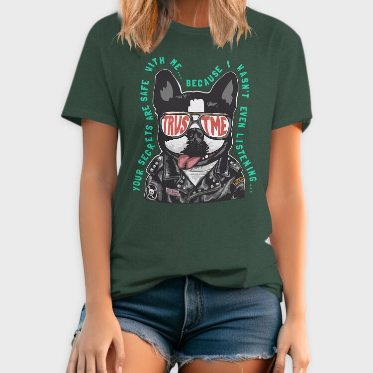 Doggy Cool Biker, Tricou Barbati (Unisex)