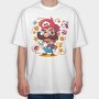 Mario Mustache Madness, Tricou Oversize Barbati (Unisex)