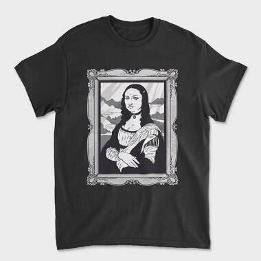 Gothic Mona Lisa, Tricou Barbati (Unisex)