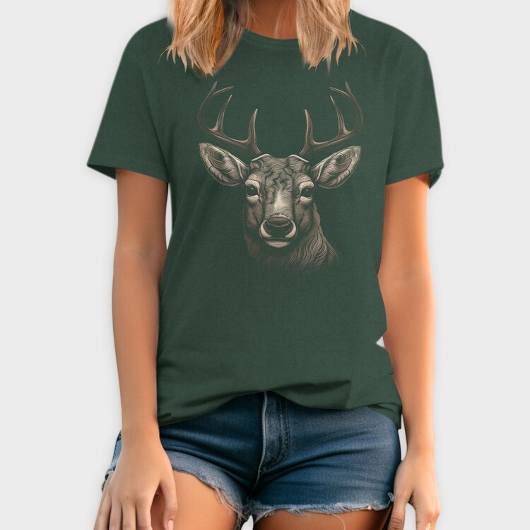 Realistic Deer, Tricou Barbati (Unisex)
