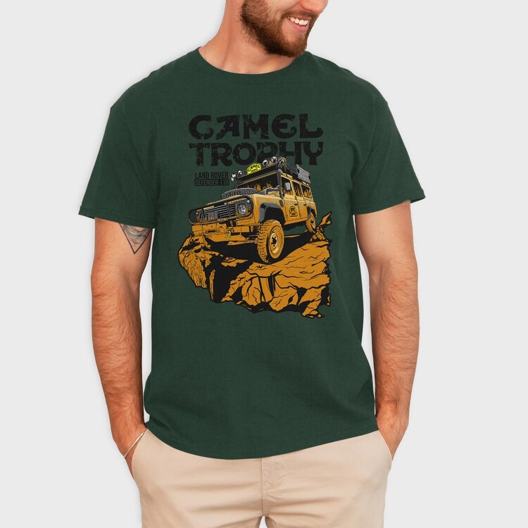 Land Rover Defender Camel, Tricou Barbati (Unisex)