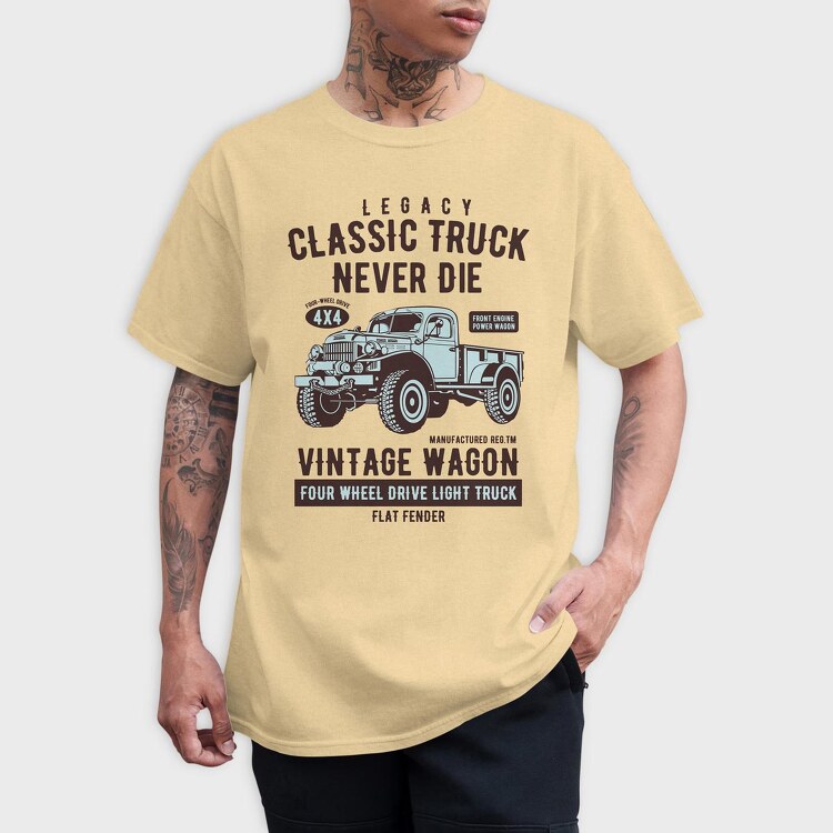 Classic Truck, Tricou Barbati (Unisex)