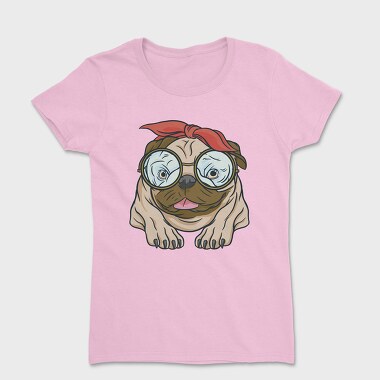 Pug With Glasses, Tricou Femei