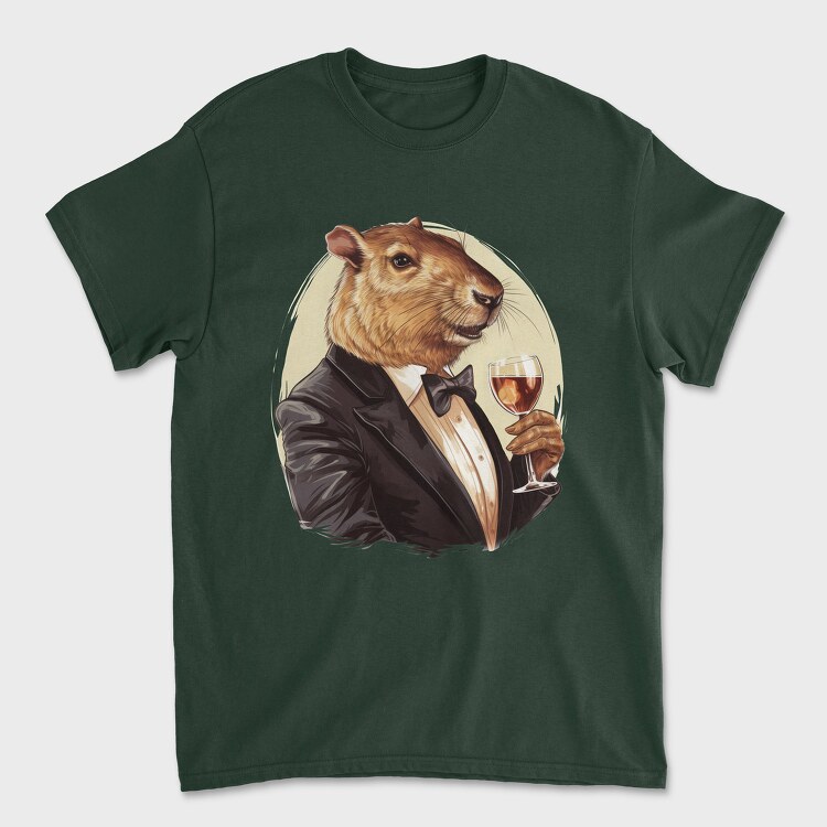 Capybara Drink, Tricou Barbati (Unisex)