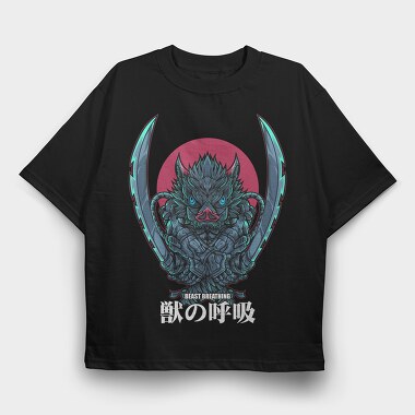 Beast Breathin Samurai, Tricou Oversize Barbati (Unisex)