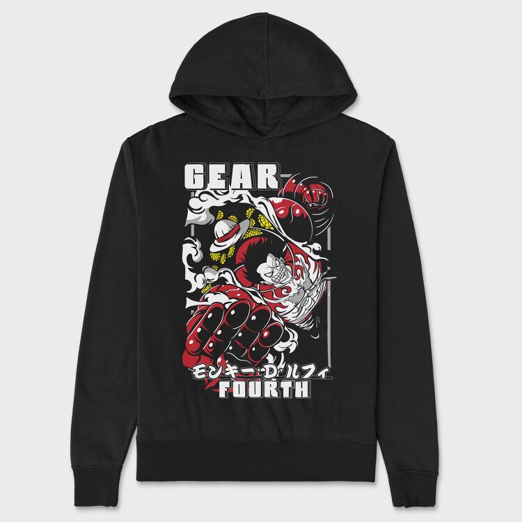 Luffy Gear Fourth, Hanorac Oversize Barbati (Unisex)