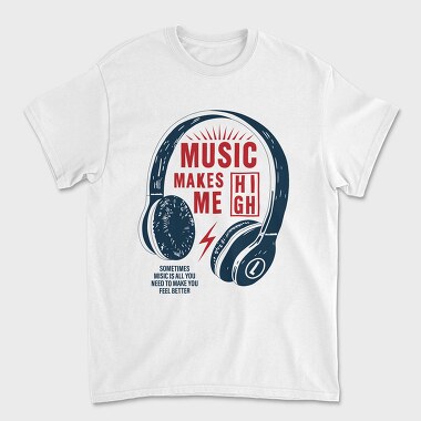 Music High Vibe, Tricou Barbati (Unisex)