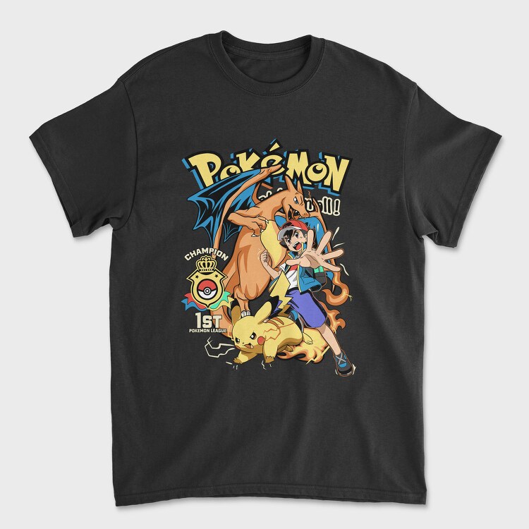 Pokmon Champion League, Tricou Barbati (Unisex)