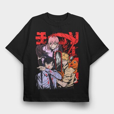 Rebel Anime Nights, Tricou Oversize Barbati (Unisex)
