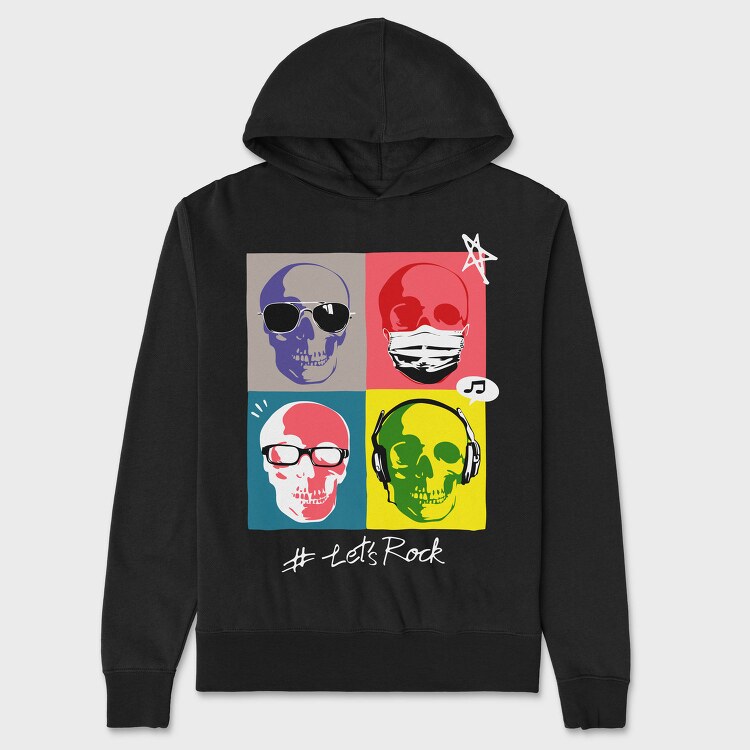 Skull Beats Cool Mode, Hanorac Oversize Barbati (Unisex)