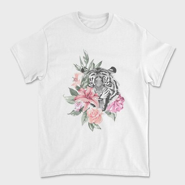 Tiger Bloom Night, Tricou Barbati (Unisex)