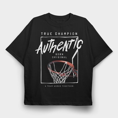 True Champion Authentic, Tricou Oversize Barbati (Unisex)