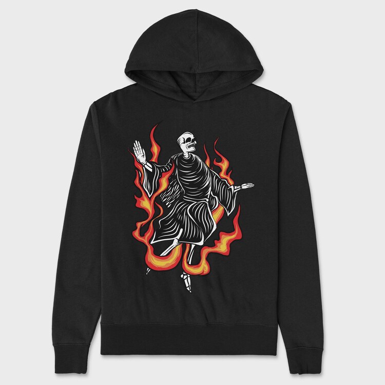 Flaming Grim Reaper, Hanorac Oversize Barbati (Unisex)
