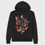 Flaming Grim Reaper, Hanorac Oversize Barbati (Unisex)