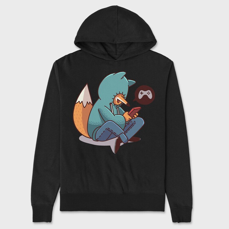 Fox Gamer Vibes, Hanorac Oversize Barbati (Unisex)