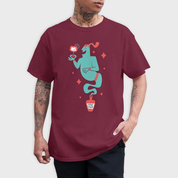 Gin Genie, Tricou Barbati (Unisex)