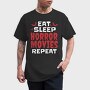 Eat Sleep Horror Movies, Tricou Barbati (Unisex)