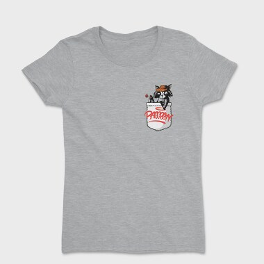 Tricou Femei, Raccoon Pocket