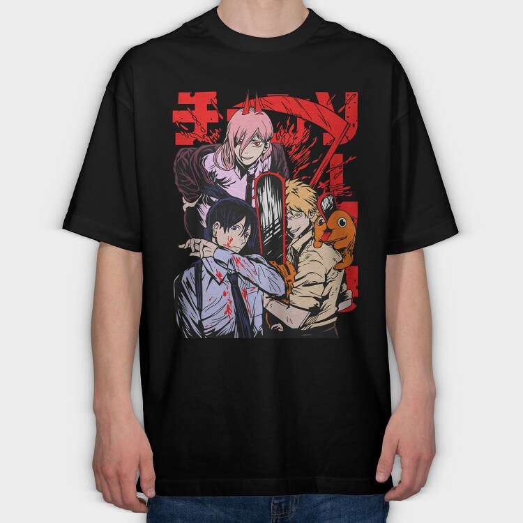 Rebel Anime Nights, Tricou Oversize Barbati (Unisex)