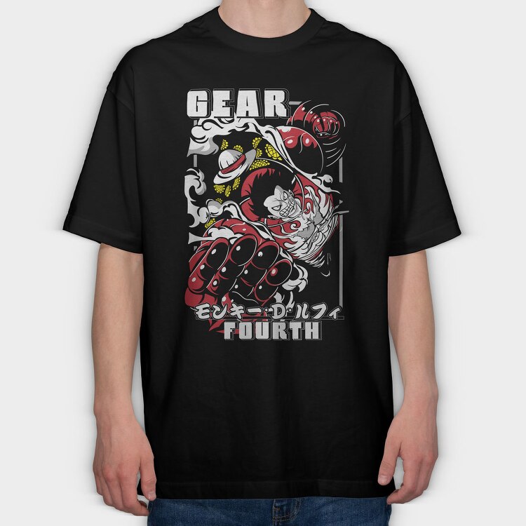 Luffy Gear Fourth, Tricou Oversize Barbati (Unisex)