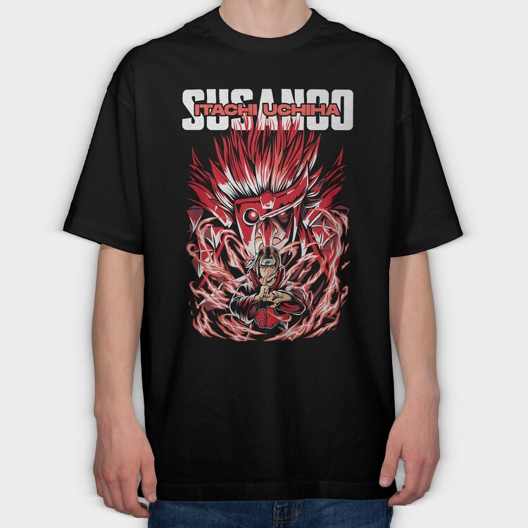 Itachis Susanoo Flame, Tricou Oversize Barbati (Unisex)