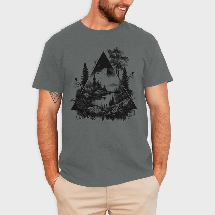 Landscape Triangle, Tricou Barbati (Unisex)