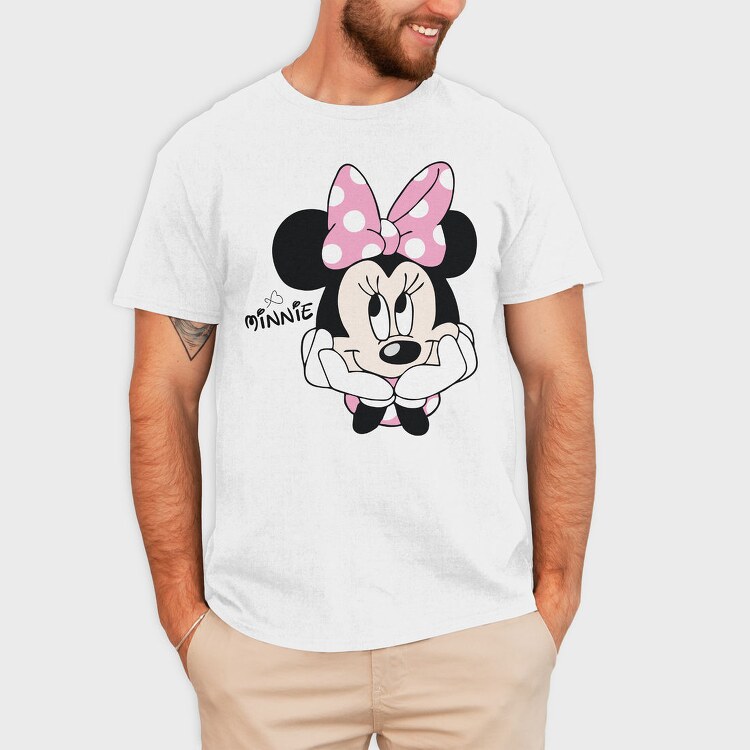 Minnie Mouse Bow Tie, Tricou Barbati (Unisex)