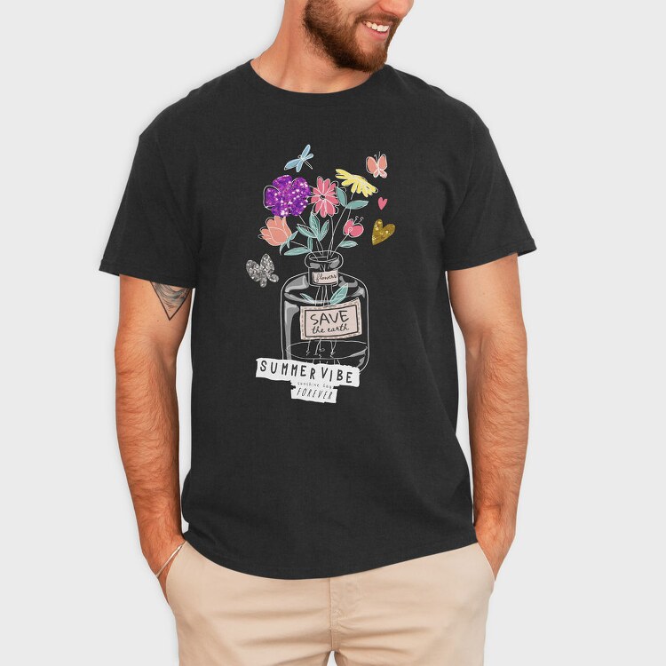 Summer Bouquet Vibes, Tricou Barbati (Unisex)