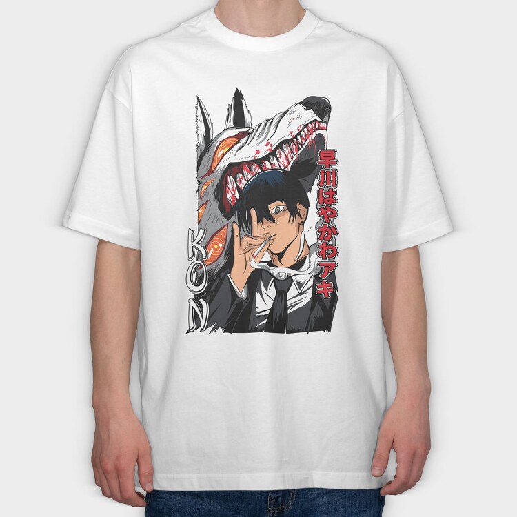 Dark Wolf Smoke, Tricou Oversize Barbati (Unisex)