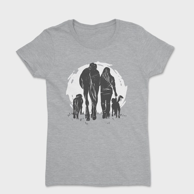 Girl Horse Dog, Tricou Femei