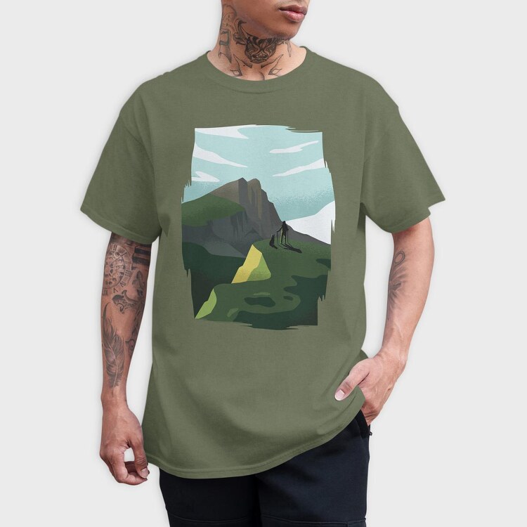 Munros Hiking, Tricou Barbati (Unisex)