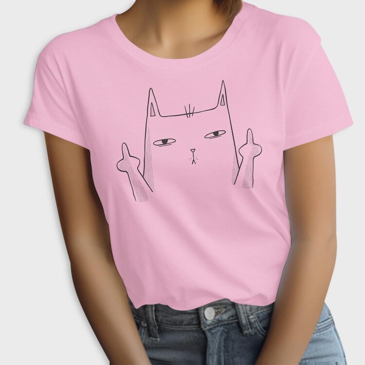Middle Finger Cat, Tricou Femei