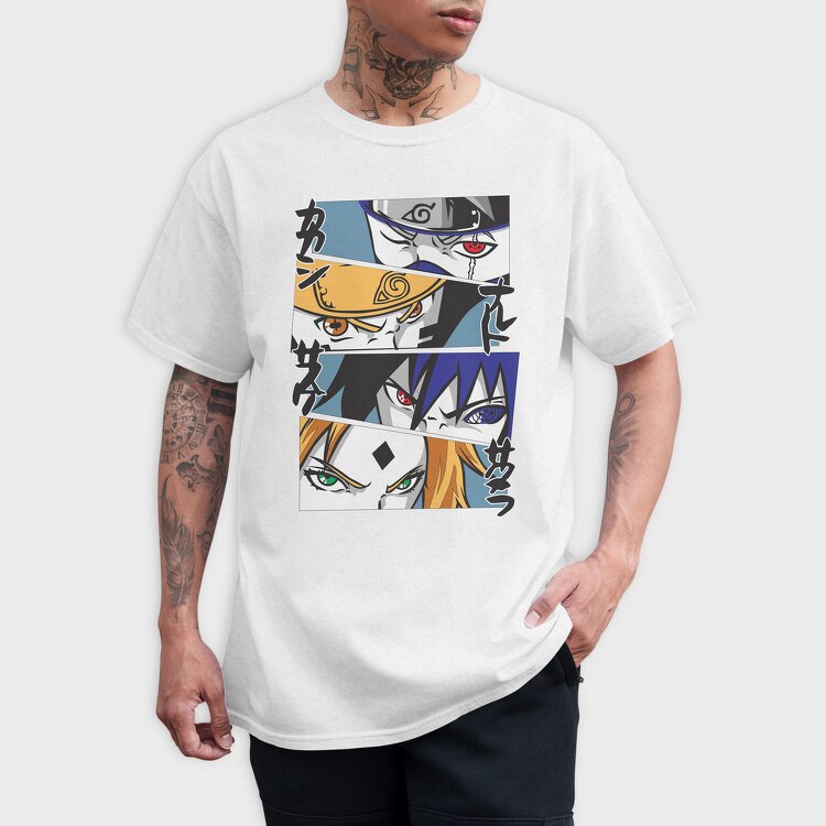 Naruto Eyes Evolution, Tricou Barbati (Unisex)