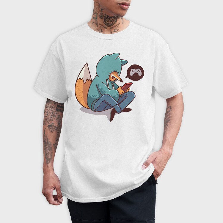 Fox Gamer Vibes, Tricou Barbati (Unisex)