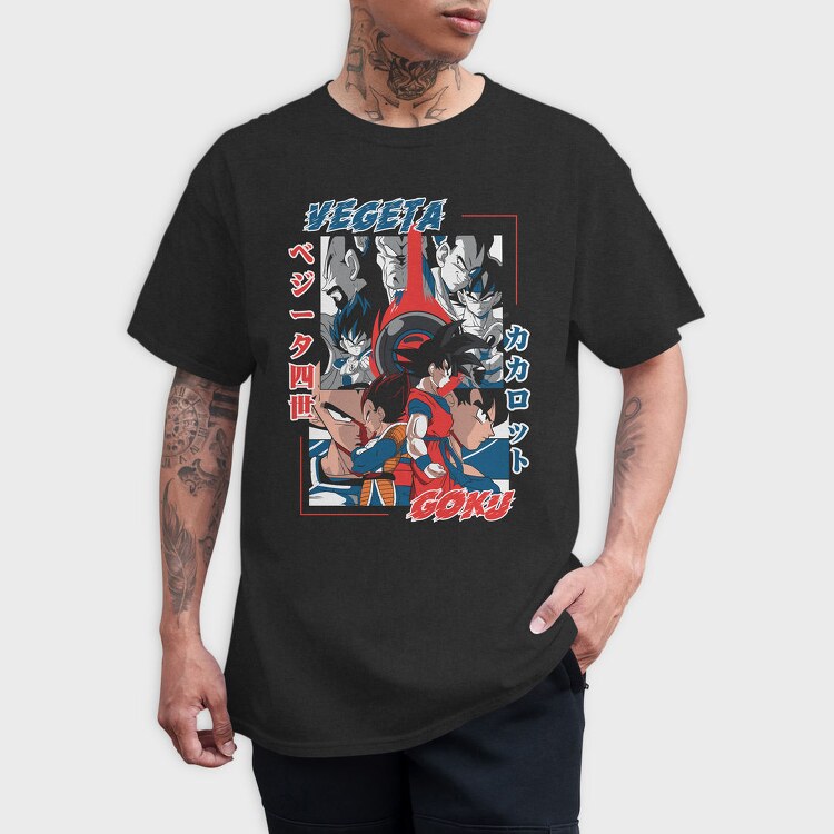 Vege Vs Goku Battle, Tricou Barbati (Unisex)