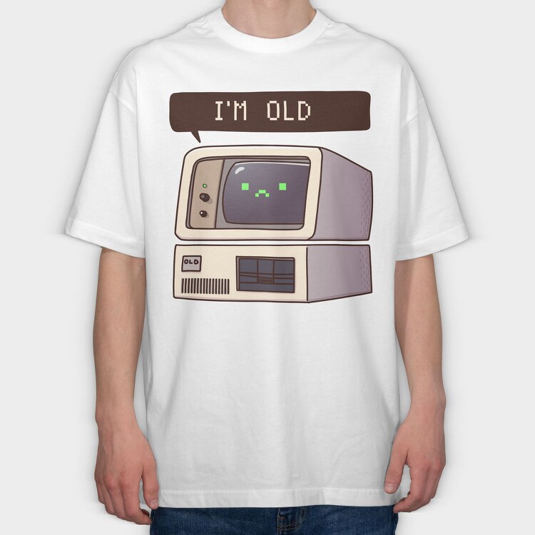 Vintage Tech Nostalgia, Tricou Oversize Barbati (Unisex)