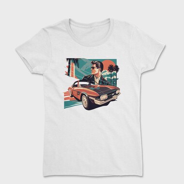 Tricou Femei, Auto Classic Luxury Landscape Palms